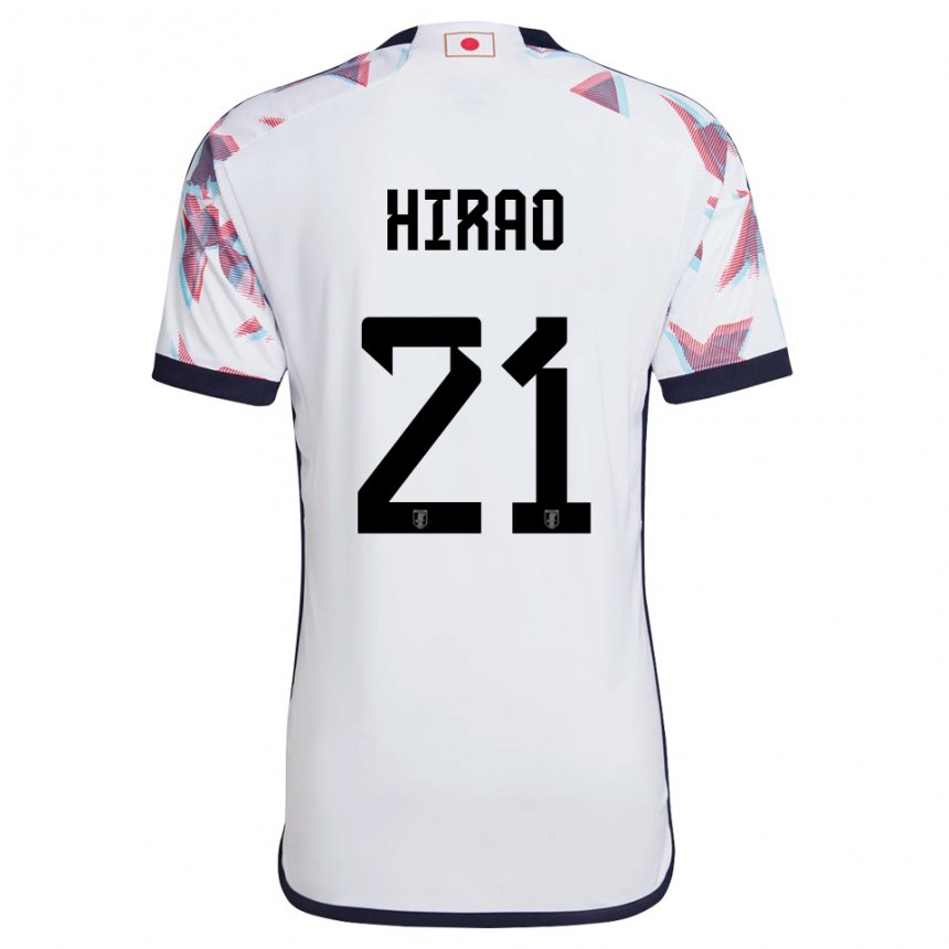 Damen Japanische Chika Hirao #21 Weiß Auswärtstrikot Trikot 22-24 T-shirt