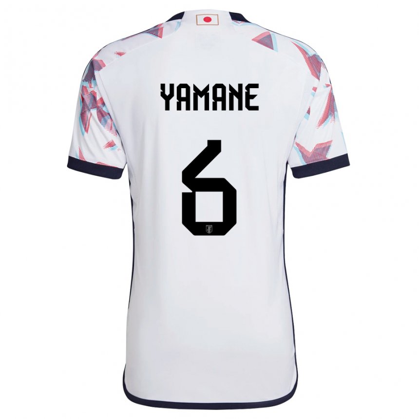 Damen Japanische Riku Yamane #6 Weiß Auswärtstrikot Trikot 22-24 T-shirt