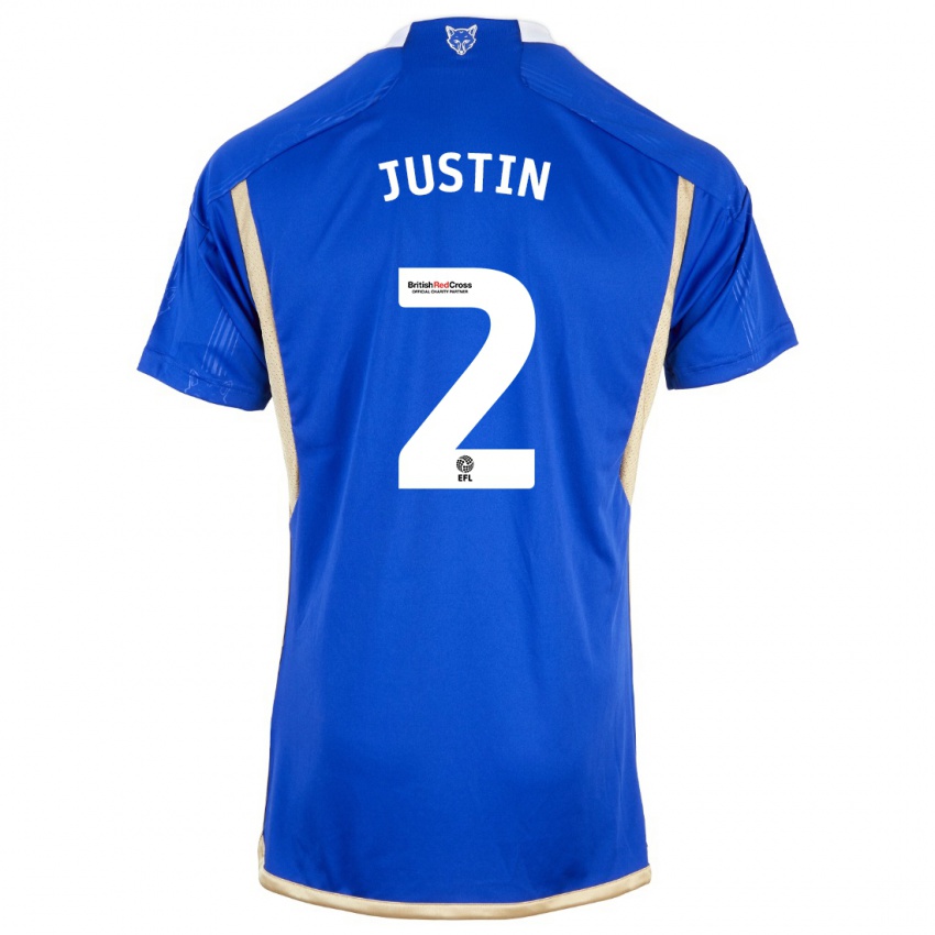 Kinder James Justin #2 Blau Heimtrikot Trikot 2023/24 T-Shirt