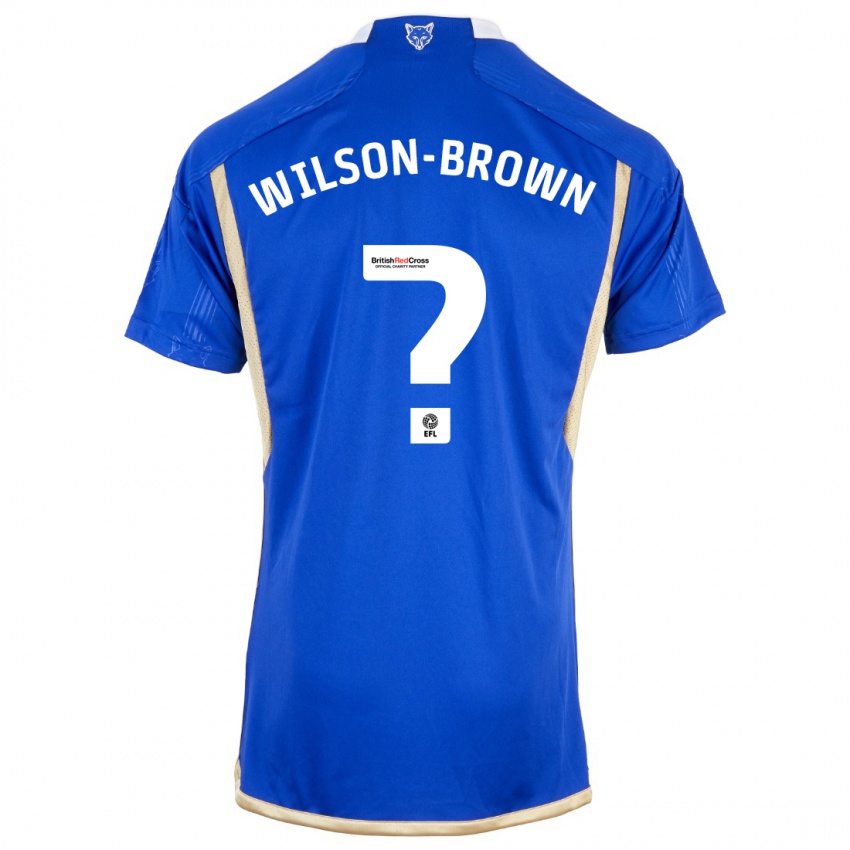 Kinder Thomas Wilson-Brown #0 Blau Heimtrikot Trikot 2023/24 T-Shirt