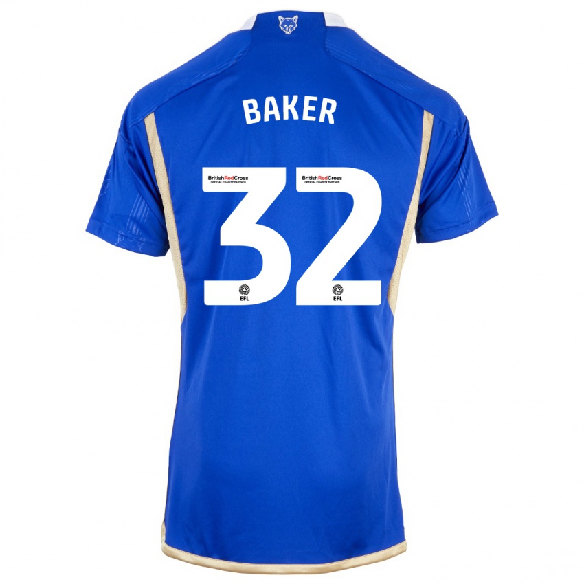 Kinder Ava Baker #32 Blau Heimtrikot Trikot 2023/24 T-Shirt