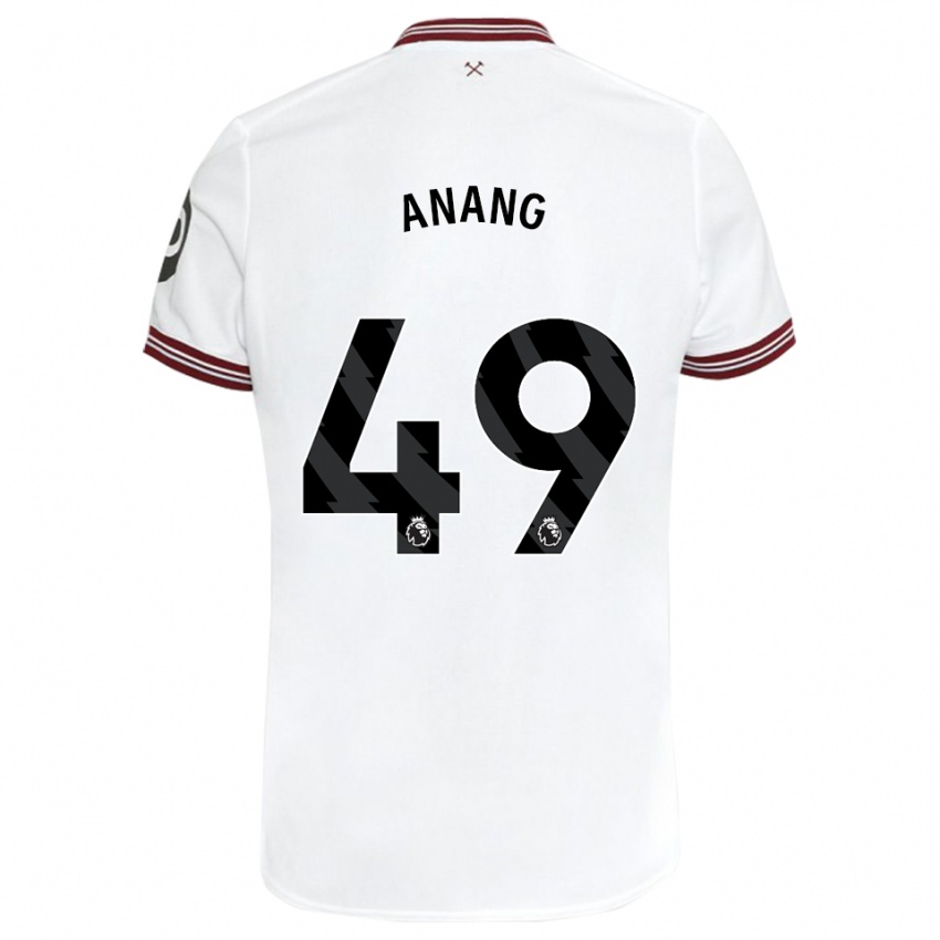 Kinder Joseph Anang #49 Weiß Auswärtstrikot Trikot 2023/24 T-Shirt