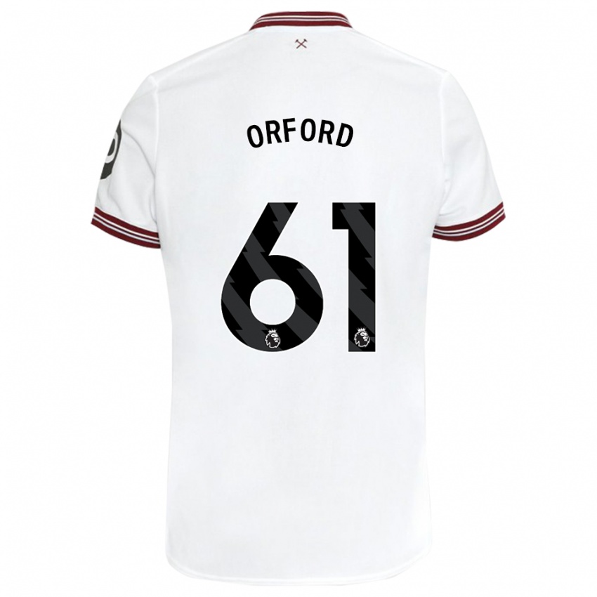 Kinder Lewis Orford #61 Weiß Auswärtstrikot Trikot 2023/24 T-Shirt