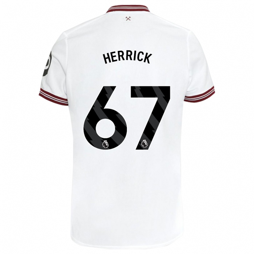 Kinder Finlay Herrick #67 Weiß Auswärtstrikot Trikot 2023/24 T-Shirt