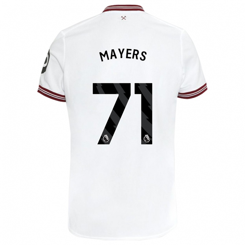 Kinder Ezra Mayers #71 Weiß Auswärtstrikot Trikot 2023/24 T-Shirt