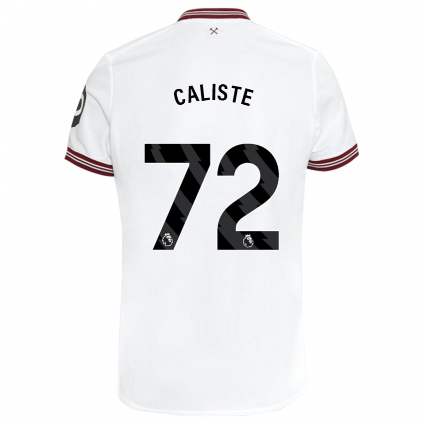 Kinder Gabriel Caliste #72 Weiß Auswärtstrikot Trikot 2023/24 T-Shirt
