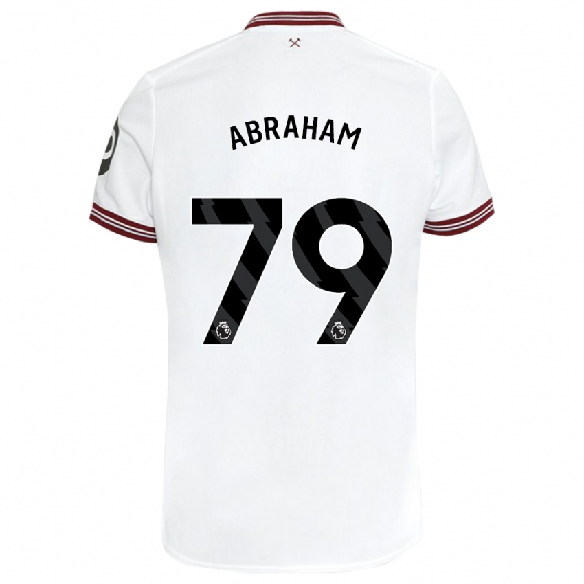 Kinder Dondre Abraham #79 Weiß Auswärtstrikot Trikot 2023/24 T-Shirt