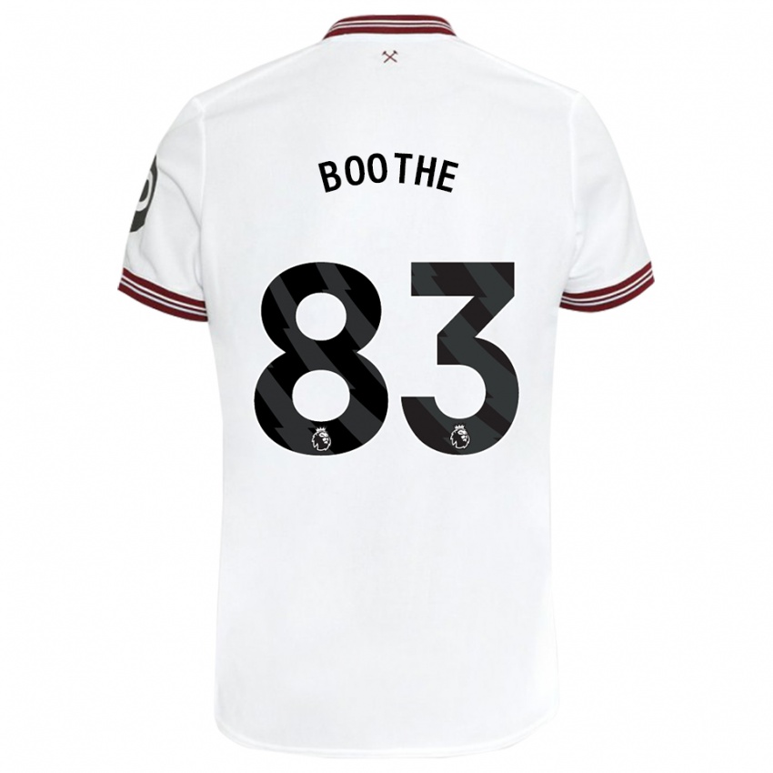 Kinder Sebastian Boothe #83 Weiß Auswärtstrikot Trikot 2023/24 T-Shirt