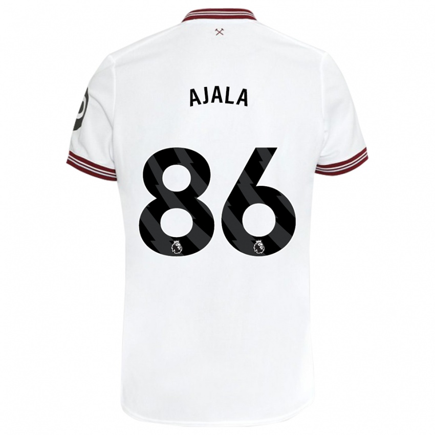 Kinder Joshua Ajala #86 Weiß Auswärtstrikot Trikot 2023/24 T-Shirt