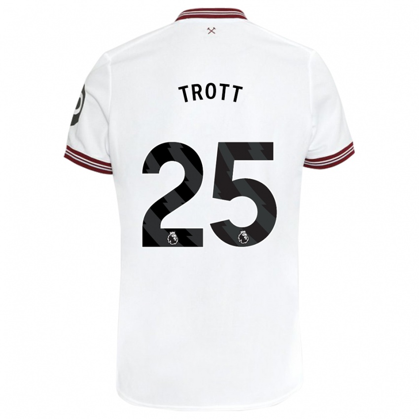 Kinder Nathan Trott #25 Weiß Auswärtstrikot Trikot 2023/24 T-Shirt