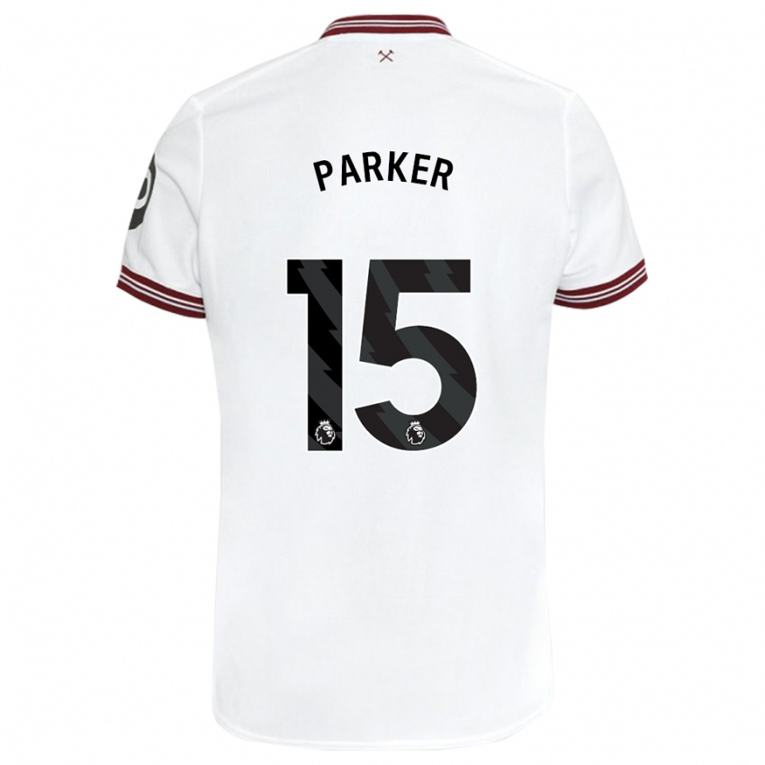 Kinder Lucy Parker #15 Weiß Auswärtstrikot Trikot 2023/24 T-Shirt