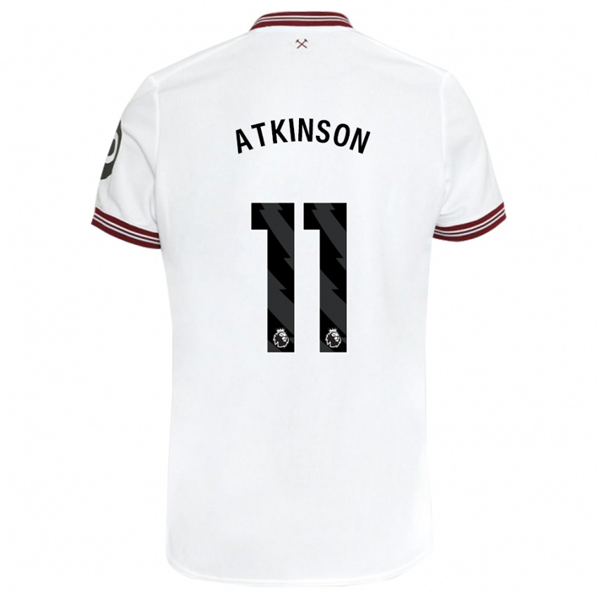 Kinder Izzy Atkinson #11 Weiß Auswärtstrikot Trikot 2023/24 T-Shirt