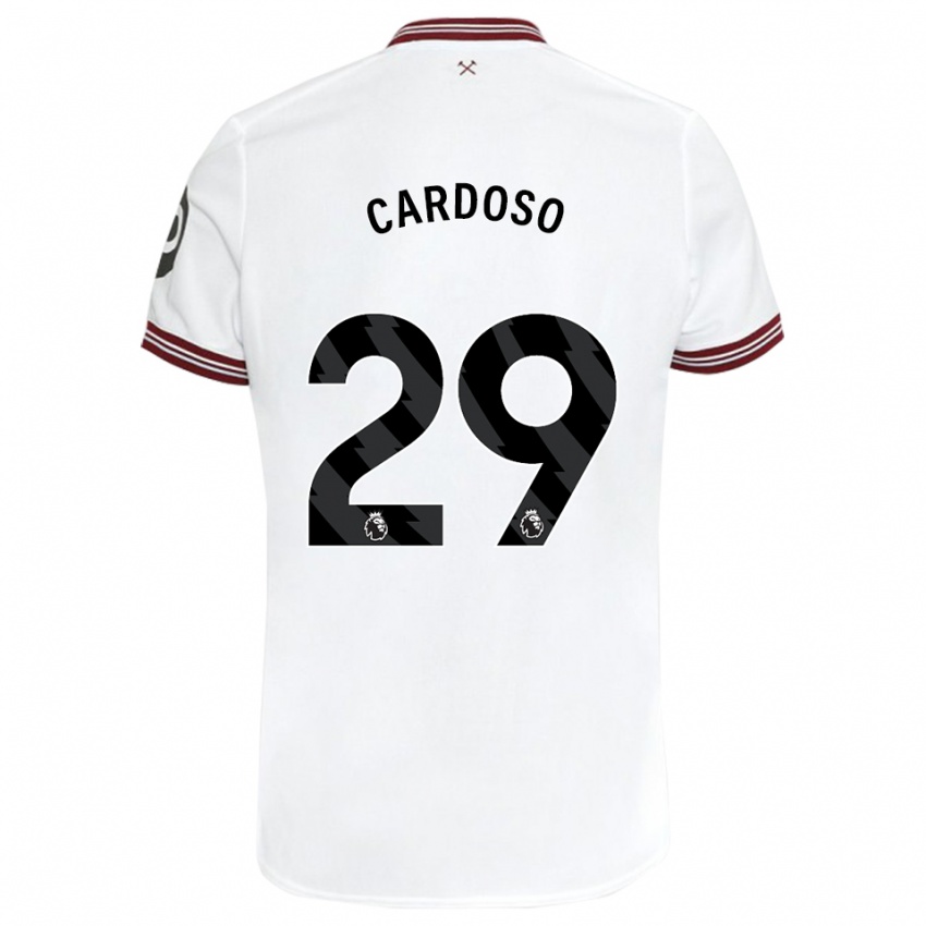 Kinder Goncalo Cardoso #29 Weiß Auswärtstrikot Trikot 2023/24 T-Shirt