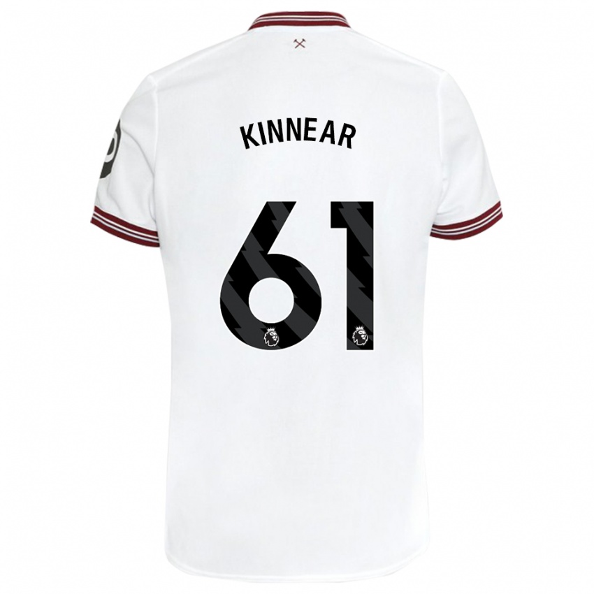 Kinder Brian Kinnear #61 Weiß Auswärtstrikot Trikot 2023/24 T-Shirt