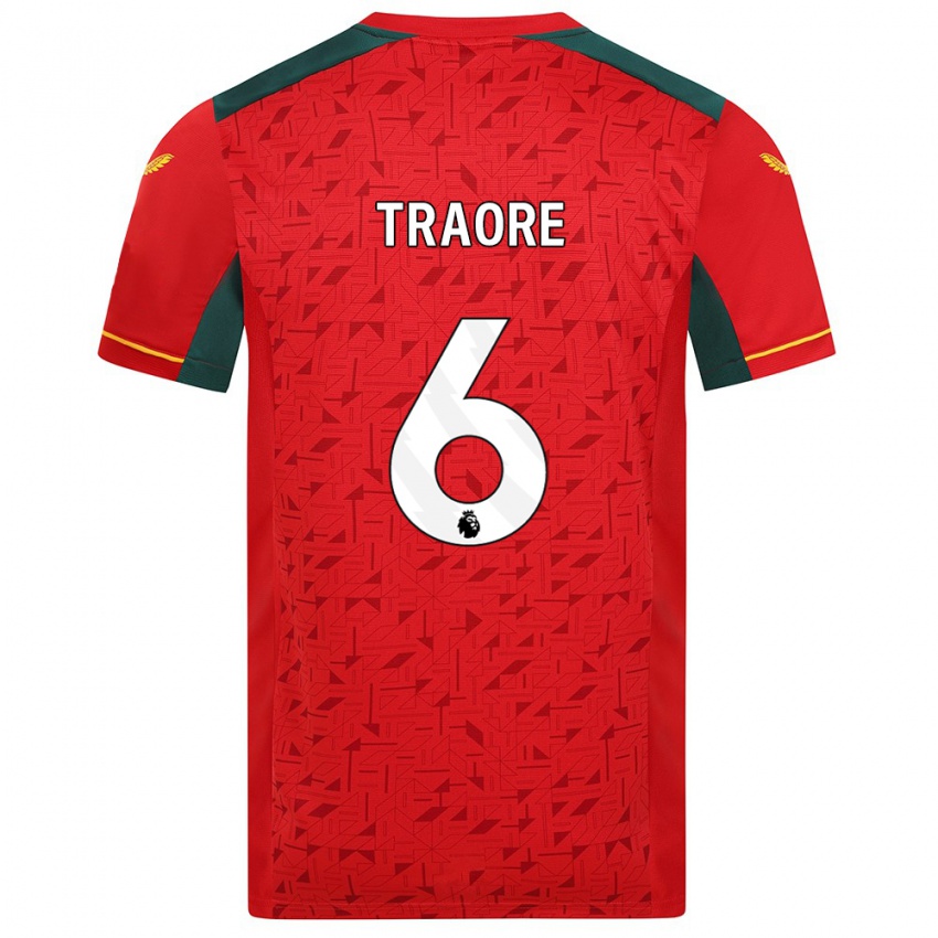 Kinder Boubacar Traoré #6 Rot Auswärtstrikot Trikot 2023/24 T-Shirt