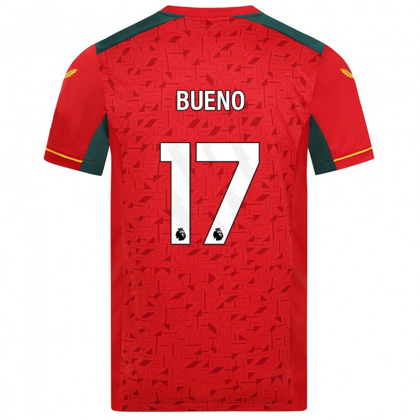 Kinder Hugo Bueno #17 Rot Auswärtstrikot Trikot 2023/24 T-Shirt