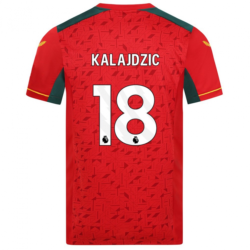Kinder Sasa Kalajdzic #18 Rot Auswärtstrikot Trikot 2023/24 T-Shirt