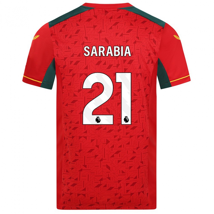 Kinder Pablo Sarabia #21 Rot Auswärtstrikot Trikot 2023/24 T-Shirt