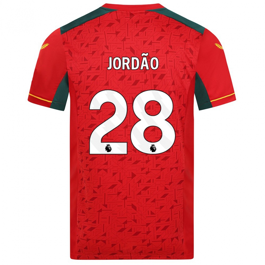 Kinder Bruno Jordao #28 Rot Auswärtstrikot Trikot 2023/24 T-Shirt