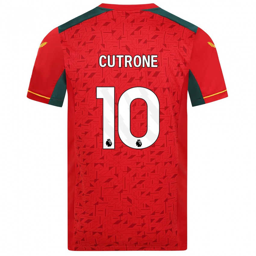 Kinder Patrick Cutrone #10 Rot Auswärtstrikot Trikot 2023/24 T-Shirt