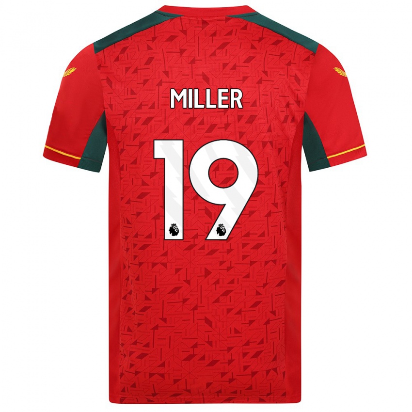Kinder Ali Miller #19 Rot Auswärtstrikot Trikot 2023/24 T-Shirt
