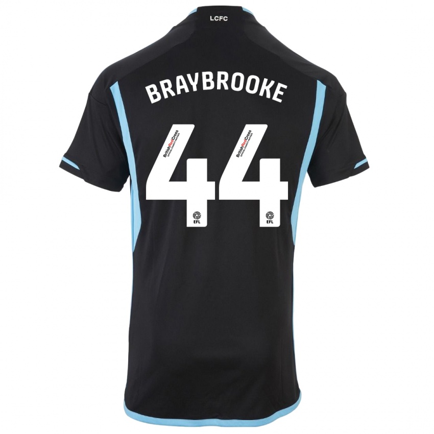 Kinder Sammy Braybrooke #44 Schwarz Auswärtstrikot Trikot 2023/24 T-Shirt