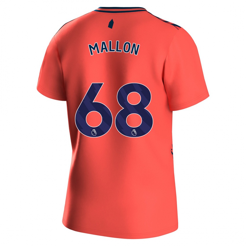 Kinder Mathew Mallon #68 Koralle Auswärtstrikot Trikot 2023/24 T-Shirt