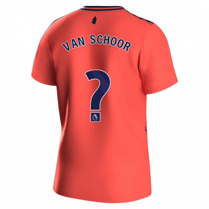 Kinder Joshua Van Schoor #0 Koralle Auswärtstrikot Trikot 2023/24 T-Shirt