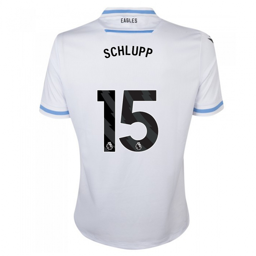 Kinder Jeffrey Schlupp #15 Weiß Auswärtstrikot Trikot 2023/24 T-Shirt