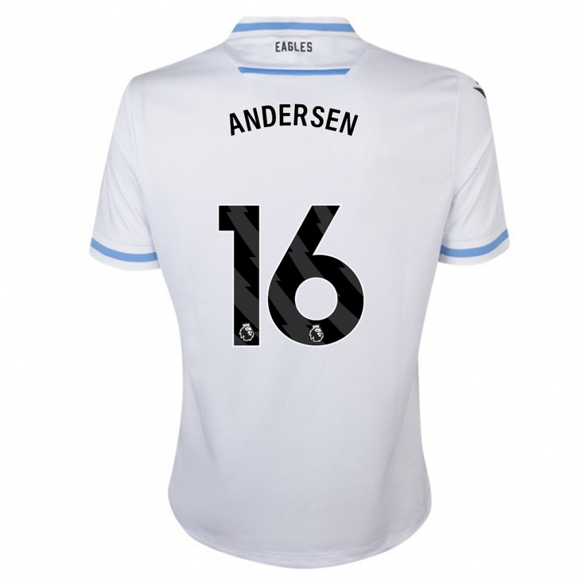 Kinder Joachim Andersen #16 Weiß Auswärtstrikot Trikot 2023/24 T-Shirt
