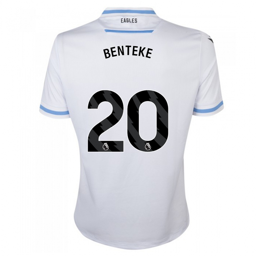Kinder Christian Benteke #20 Weiß Auswärtstrikot Trikot 2023/24 T-Shirt