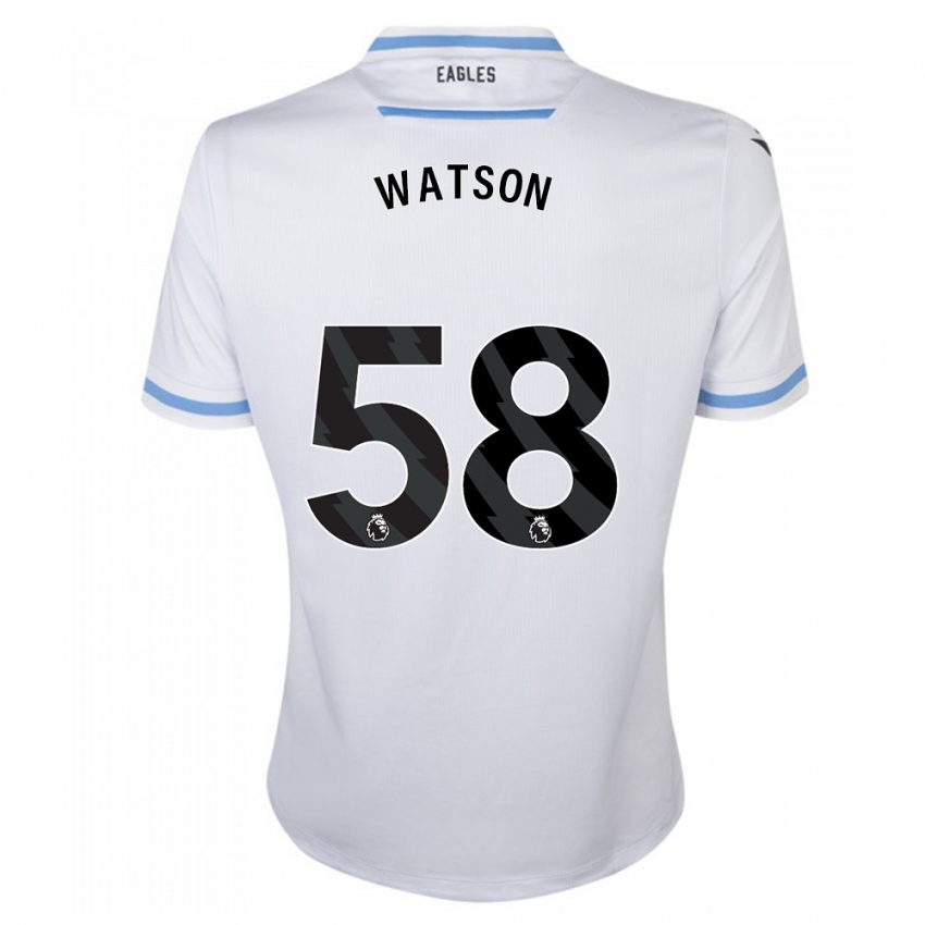 Kinder Noah Watson #58 Weiß Auswärtstrikot Trikot 2023/24 T-Shirt