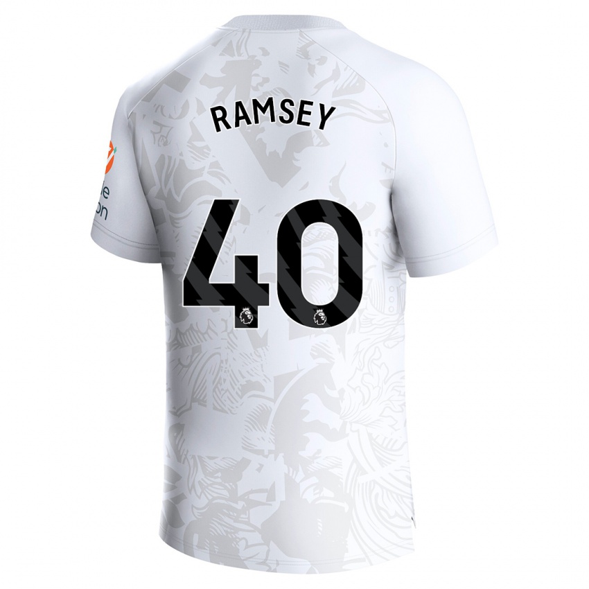 Kinder Aaron Ramsey #40 Weiß Auswärtstrikot Trikot 2023/24 T-Shirt