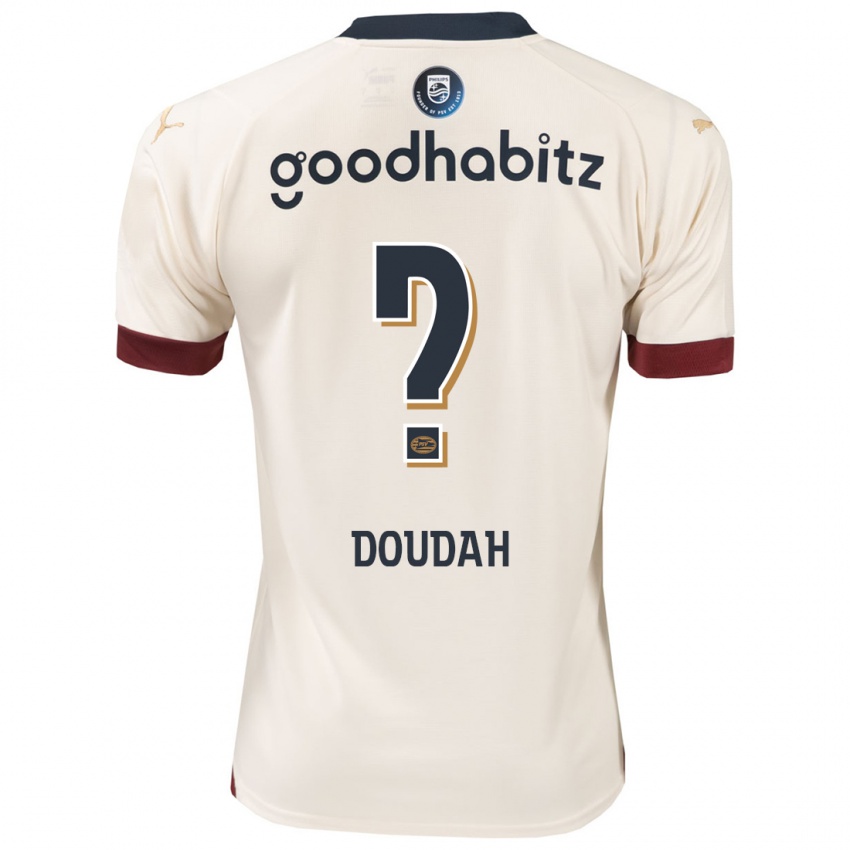 Kinder Amin Doudah #0 Cremefarben Auswärtstrikot Trikot 2023/24 T-Shirt