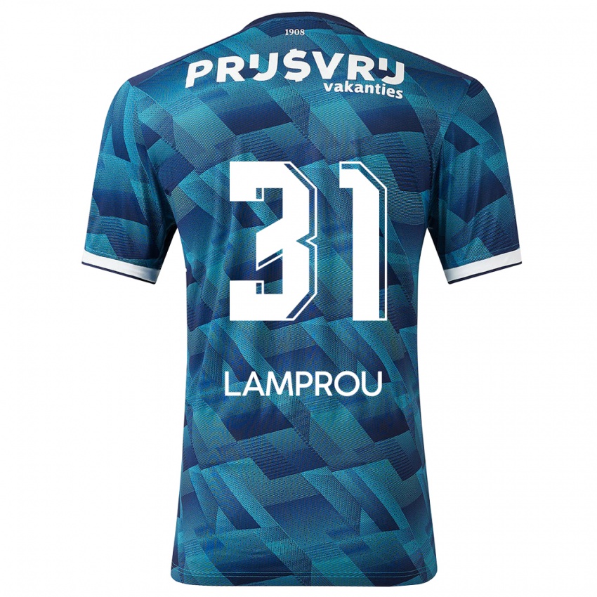 Kinder Kostas Lamprou #31 Blau Auswärtstrikot Trikot 2023/24 T-Shirt