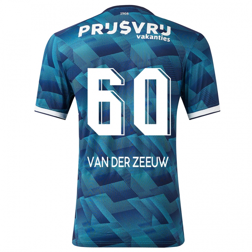 Kinder Twan Van Der Zeeuw #60 Blau Auswärtstrikot Trikot 2023/24 T-Shirt