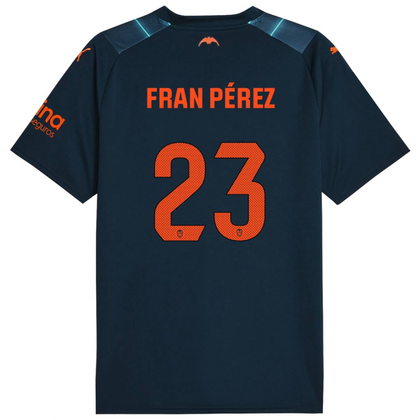 Kinder Fran Pérez #23 Marineblau Auswärtstrikot Trikot 2023/24 T-Shirt