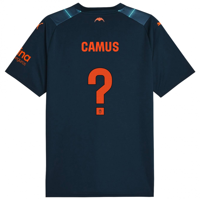 Kinder Marco Camus #0 Marineblau Auswärtstrikot Trikot 2023/24 T-Shirt
