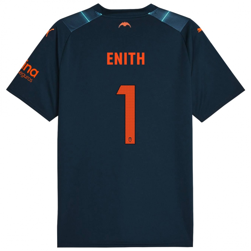 Kinder Enith #1 Marineblau Auswärtstrikot Trikot 2023/24 T-Shirt