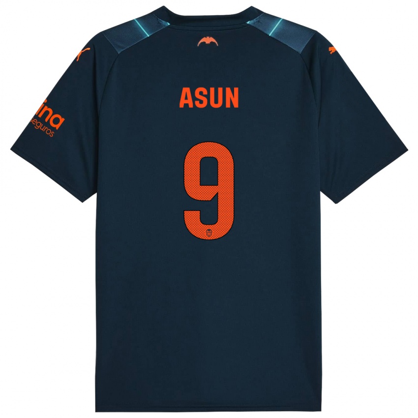 Kinder Asun #9 Marineblau Auswärtstrikot Trikot 2023/24 T-Shirt