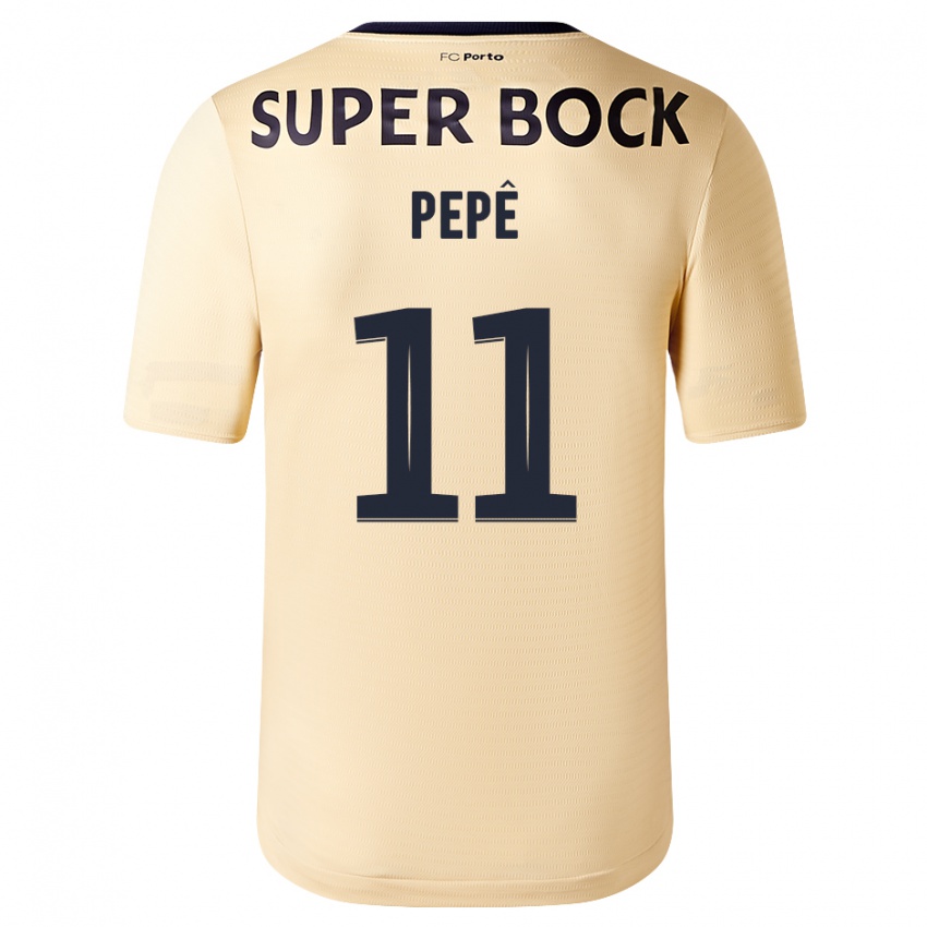 Kinder Pepe #11 Beige-Gold Auswärtstrikot Trikot 2023/24 T-Shirt