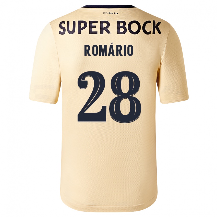 Kinder Romario Baro #28 Beige-Gold Auswärtstrikot Trikot 2023/24 T-Shirt
