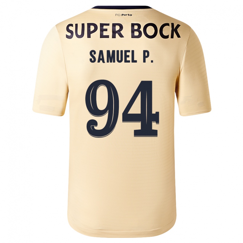 Kinder Samuel #94 Beige-Gold Auswärtstrikot Trikot 2023/24 T-Shirt