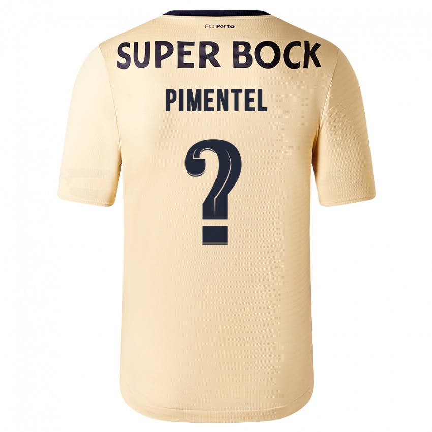 Kinder Eric Pimentel #0 Beige-Gold Auswärtstrikot Trikot 2023/24 T-Shirt