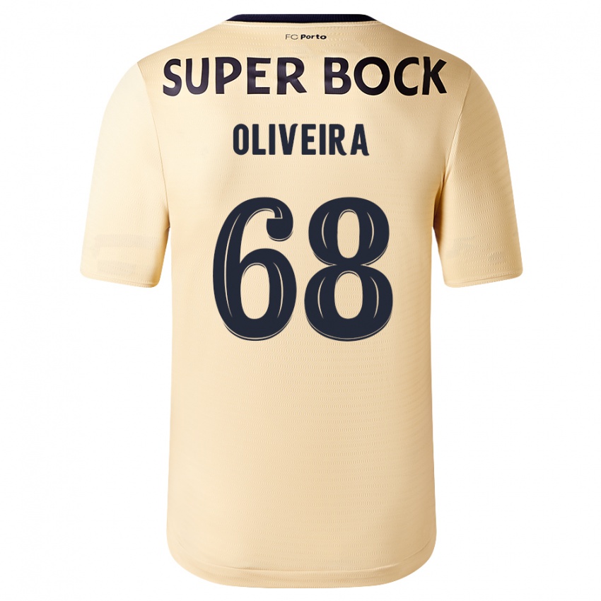 Kinder André Oliveira #68 Beige-Gold Auswärtstrikot Trikot 2023/24 T-Shirt