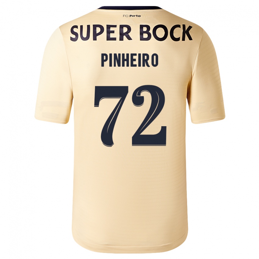Kinder Rodrigo Pinheiro #72 Beige-Gold Auswärtstrikot Trikot 2023/24 T-Shirt