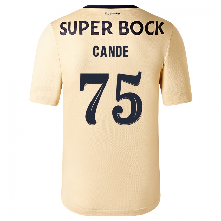 Kinder Anhá Cande #75 Beige-Gold Auswärtstrikot Trikot 2023/24 T-Shirt