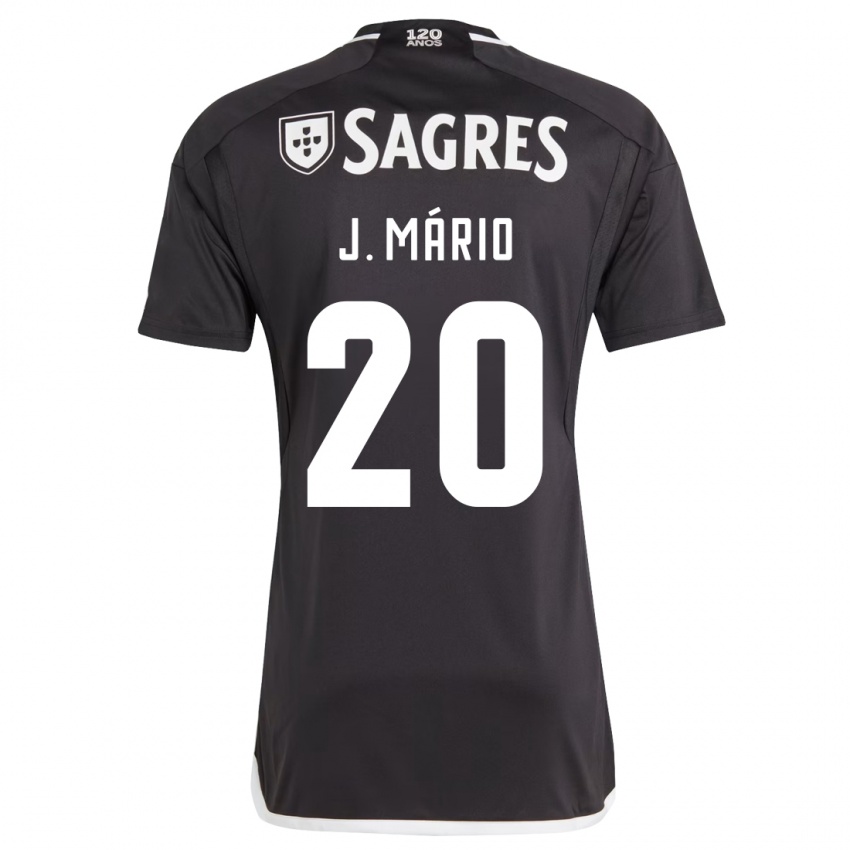 Kinder João Mário #20 Schwarz Auswärtstrikot Trikot 2023/24 T-Shirt