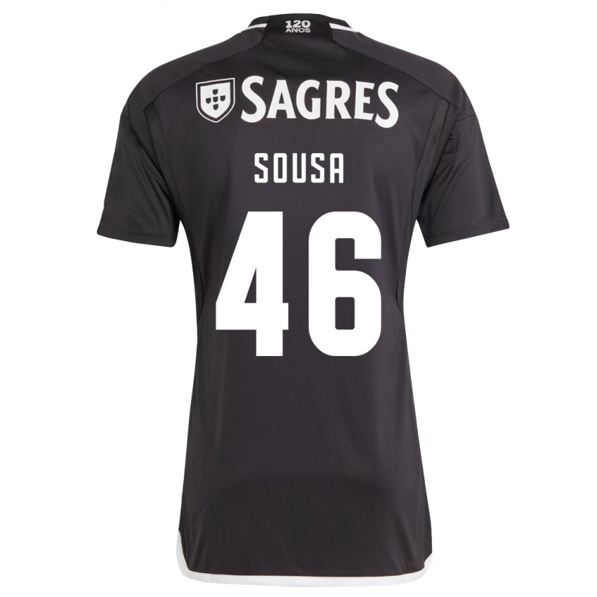 Kinder Gerson Sousa #46 Schwarz Auswärtstrikot Trikot 2023/24 T-Shirt