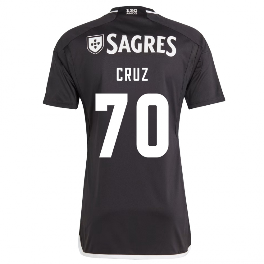 Kinder Filipe Cruz #70 Schwarz Auswärtstrikot Trikot 2023/24 T-Shirt